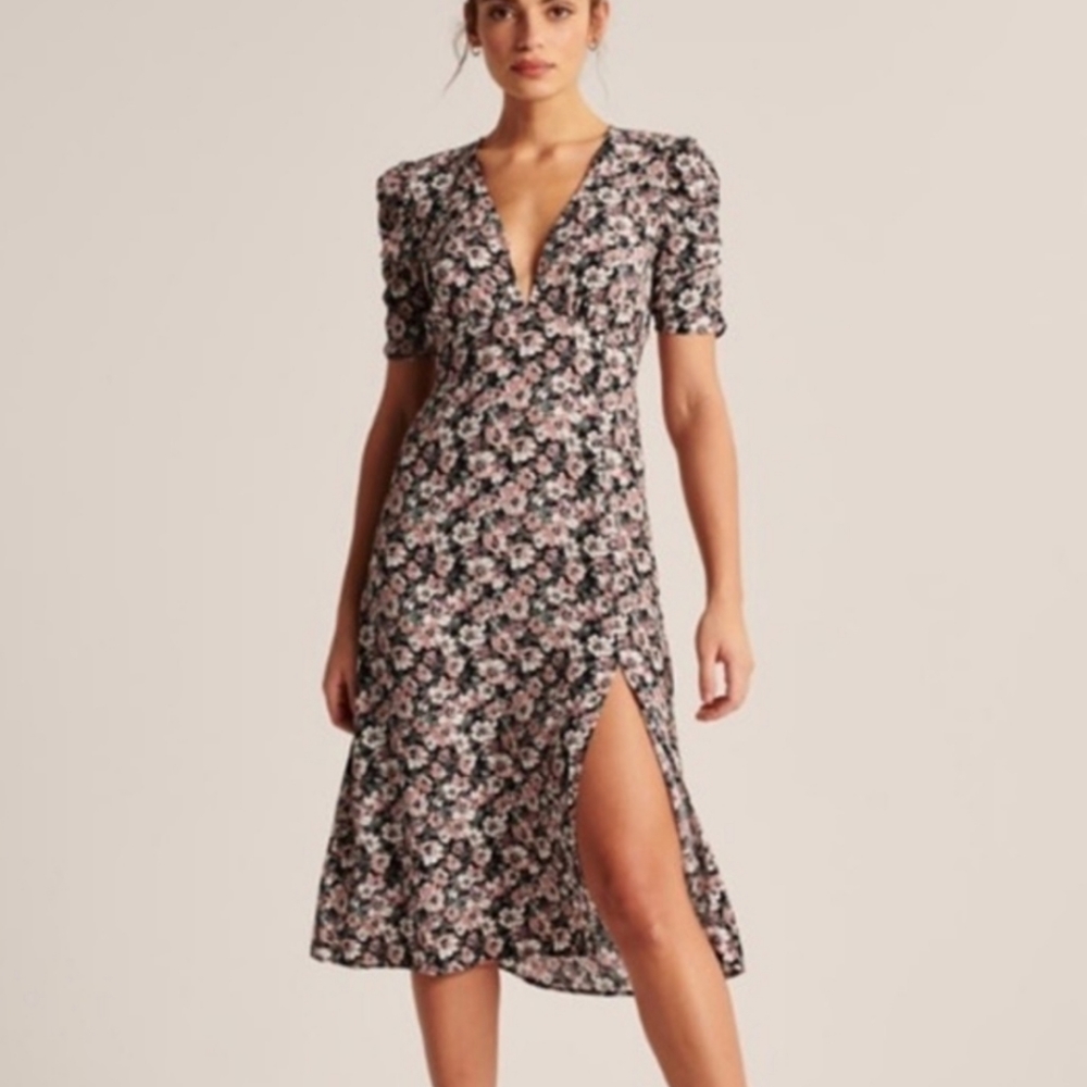 A&F Cinched Waist Midi Dress